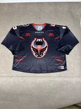 Birmingham Bulls Hockey Jersey Black Adult Size 2XL Destroyer Rocks Promo Jersey